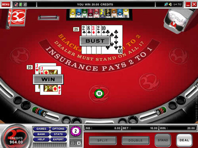 32 Red Blackjack Game